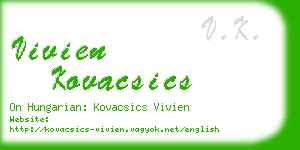 vivien kovacsics business card